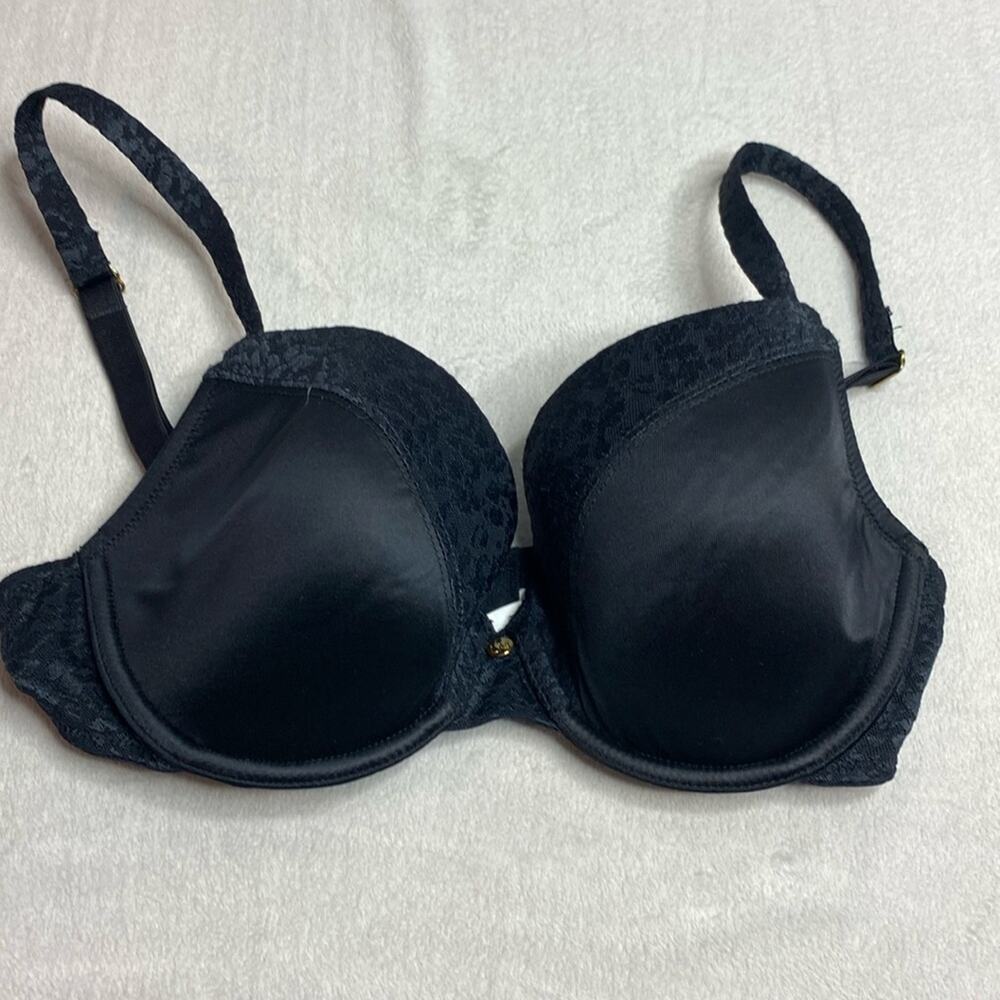 Le Mystere underwire bra with lace details in black size 32DD
